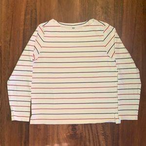 Uniqlo Striped Boat Neck Long Sleeve T-Shirt